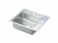 Elkay DRKR2522R2 2-Hole 25" Single Basin Drop In Stainless Steel Utility Sink