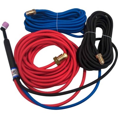 CK24 Water Cooled Cut-Down GTAW TIG Torch Kit 180A 1-Pc Super-Flex CK24W-25SF-CD