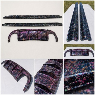AUDI B7 RS4 FORGED RAINBOW CARBON FIBER AERO KIT DIFFUSER SIDE SKIRTS