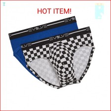 Evolve Men's Cotton Stretch No Show Brief Underwear Multipack