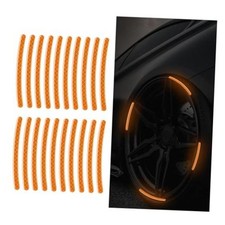 20PCS Car Wheel Stripe Reflective Stickers, Car Wheel Night Safety Orange