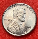 1943-D Lincoln Wheat Cent Penny GEM BU From an Original Bank Roll