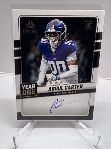 Abdul Carter 2025 Panini Luminance ANNO UNO FIRME su cartoncino Auto RC GIGANTI