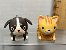 MicroPets Chacha Orange Tabby Cat Saint Bernard Dog Vintage Tomy Rare Untested