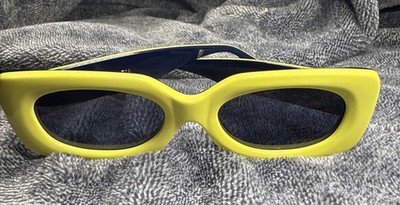 New --Crap Eyewear ''The Supa Phreek'' Sunglasses Medium Rectangular Yellow    
