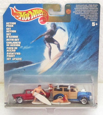 1998 Hot Wheels Surfs Up Action Pack 55 Chevy Nomad 40s Woodie Wagon 21533 1998 Hot Wheels Surfs Up Action Pack 55 Chevy Nomad 40s Woodie Wagon 21533
