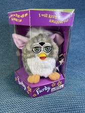 Vintage Furby 1998 Snow Leopard 70-800 Opened Box EUC Tiger Electronics