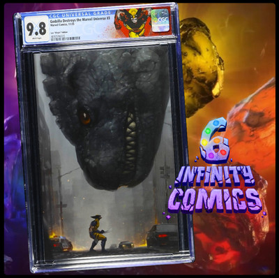 GODZILLA DESTROYS THE MARVEL UNIVERSE #3 CGC 9.8   1:100 JEEHYUNG LEE VIRGIN