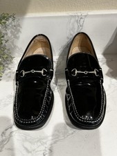 Cole Haan black patent leather horse bit loafers woman's size 8 B