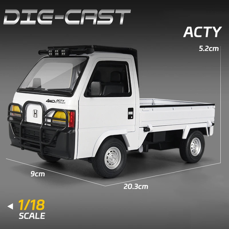 1:18 Honda ACTY Pickup Alloy Diecast Model Van Sound Light Kid's