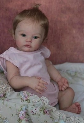 49 CM Newborn Baby Mädchen Reborn Puppe Wiese Weich Kuschelkörper Lebensecht Soft Touch