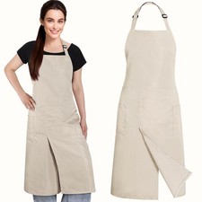 Pottery Apron with Split Leg Design, 2 Pockets, Adjustable Neck - Crafting Essen