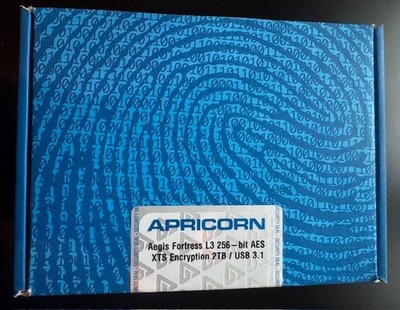 Apricorn Aegis Fortress L3 2TB Encrypted External HDD AES-XTS USB 3.1 New