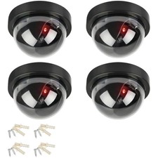 4 Stück Dummy Sicherheits Dome Kameras, Attrappe Kamera CCTV Dummy Überwachun...