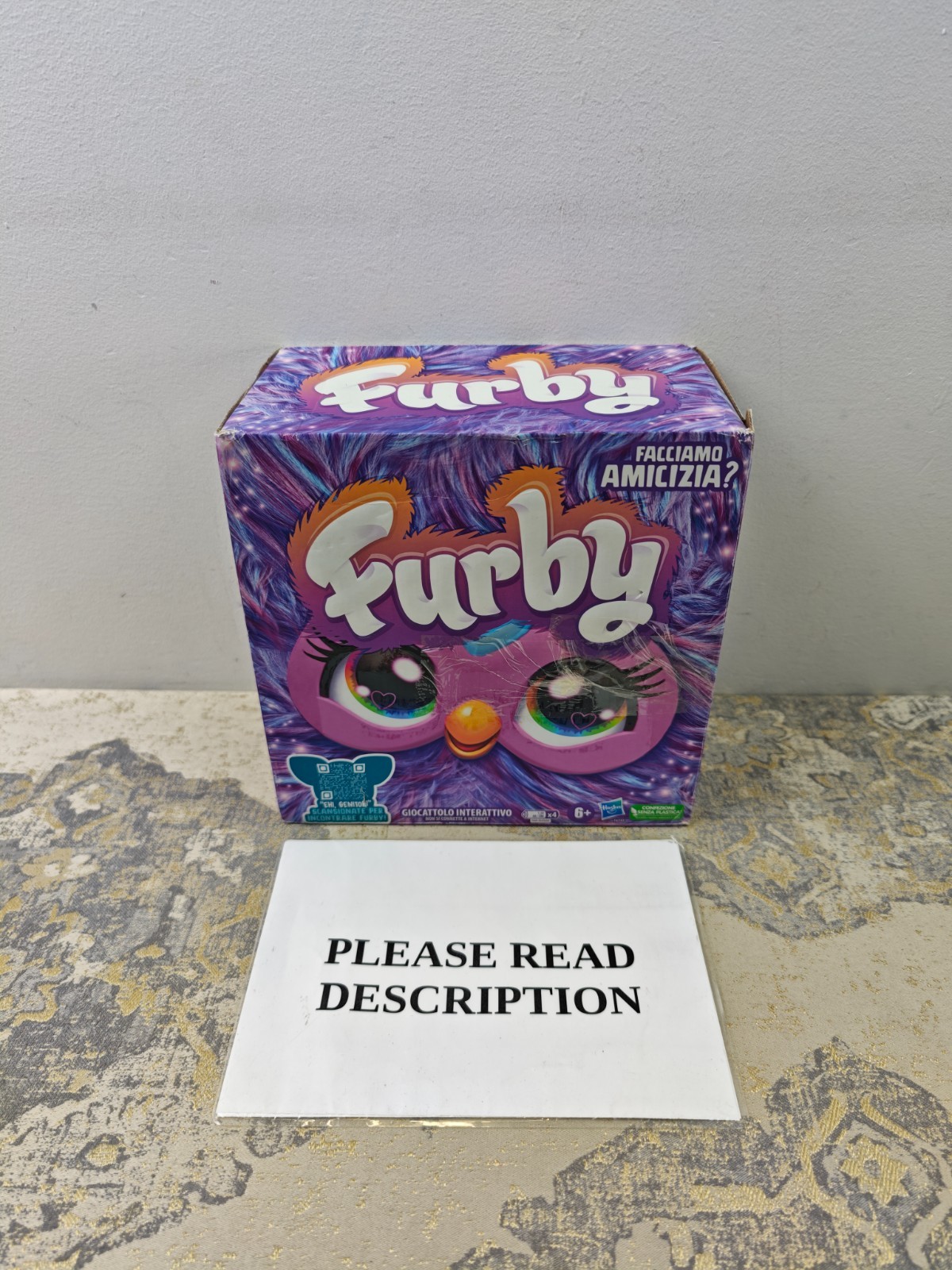 (ITALIAN) Hasbro Furby Interactive Plush Toy - Purple (F6743) - No Accessories