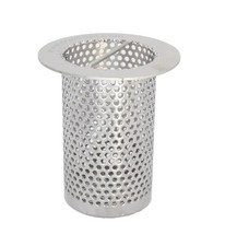 3" Commercial Floor Drain Strainer, 4" Tall, Perforated Stainless Steel