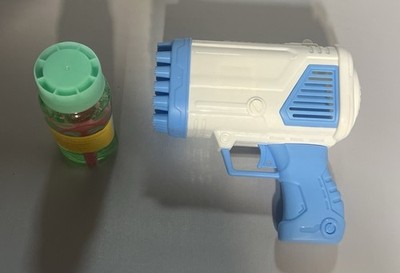 Blue Bubble Gun Machine- 32 Hole Bubble Machine Gun