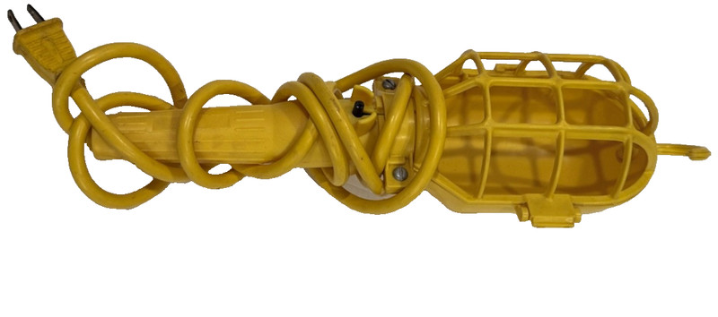 Vintage Yellow Cage Trouble  In good vintage condition w/ 8 ft Cord Retro Drop