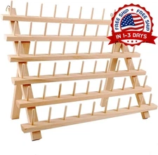 Portahilos De Madera Para 60 Carretes Soporte Y Organizador De Hilos De Costura