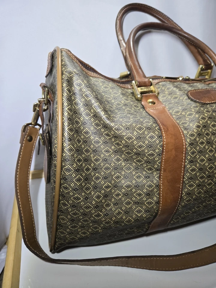 "Bolso de viaje vintage Hartmann Wings diamante jacquard fin de semana 20"" con correa" Foto 4 de 4