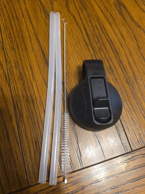 #ad #ad Hydro Flask Wide Mouth Straw Lid Black w 2 Straws amp; Brush 32 40 oz $9.99