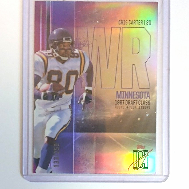 Topps Sig. Class Cris Carter Vikings BCV-32 Gold /250 Serial # Football 2025