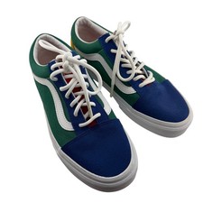 Vans Old Skool Sneakers Kids 5 Blue Green Yellow Red Excellent Colorblock Skate
