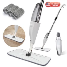 Spray Mop with 3 Washable Pads Refillable Bottle 360° Microfiber Floor Cleaner