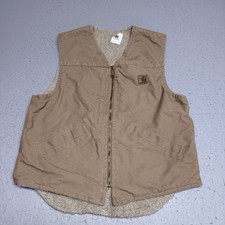 Vintage Carhartt V13SDL Sherpa Lined Vest Size Medium Regular Workwear