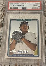 2005 Topps Chrome Update & Highlights - Félix Hernández Rookie Card RC #UH73. rookie card picture
