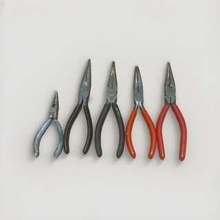5pc needle nose pliers lot 5.25 in/8 in