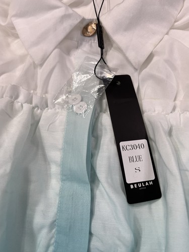 Woman Burnout Dress Blue Small Beulah KC3040 - Picture 4 of 17