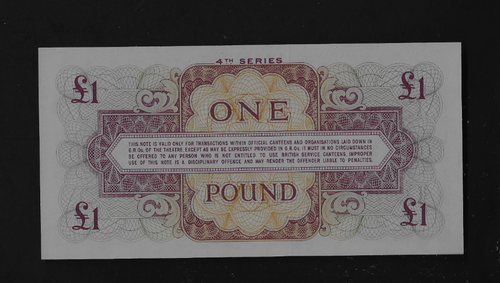 GREAT BRITAIN MILITARY (1) BANK NOTE 1 POUND ND(1956) P M29 CRISP UNCIRCULATED - Picture 2 of 2
