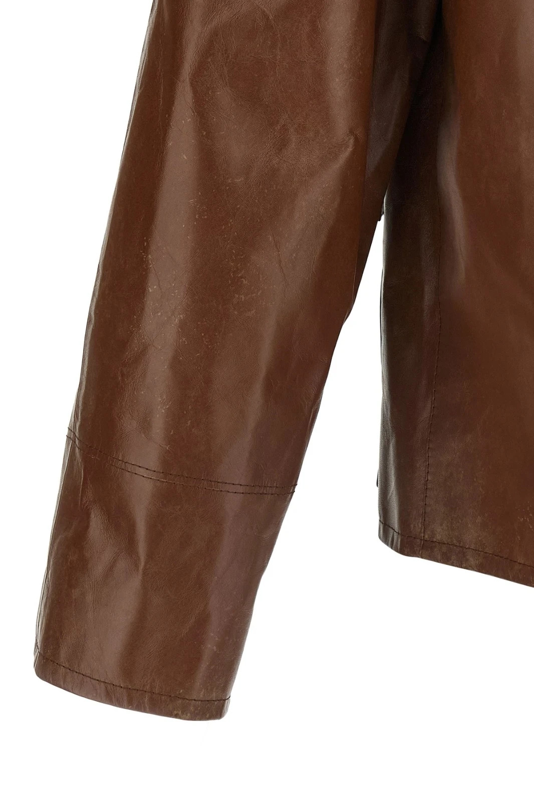 PRADA Vintage Brown Leather Blouson New & Authentic image 4