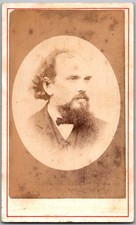 CDV Circa 1870s Bearded Man In Suit Unknown
