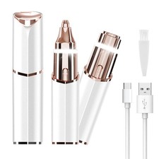 Facial Hair Removal Eyebrow Trimmer - Facial Shaver Device 2 in 1 Remover for...