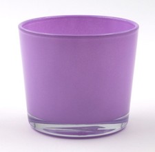 12er SET Teelichthalter, Windlicht African Violett, Blumentopf D=10cm H=8,5 cm
