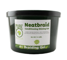 Pure Neatbraid Conditioning Shining Gel 64 oz Mega Hold Shine No Flaking