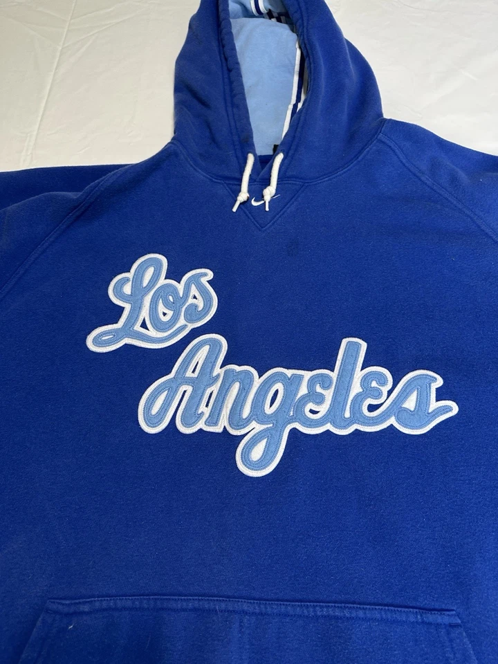 Sudadera con capucha vintage Nike de Los Angeles Lakers apliques bordados de la NBA de gran tamaño 2XL Foto 2 de 4