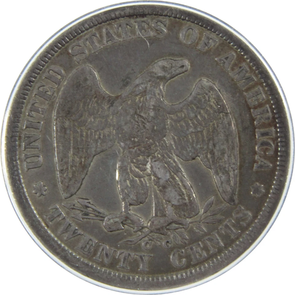 1875 CC Seated Liberty 20c VF 20 Details ANACS Silver SKU:I11895 - Image 4 of 4