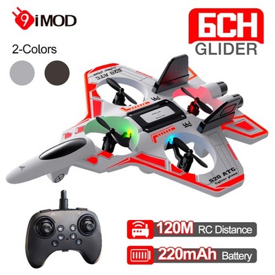 9IMOD RC Glider Airplane 6CH 2.4G One-key Takeoff EPP Aircraft with Colorful LED