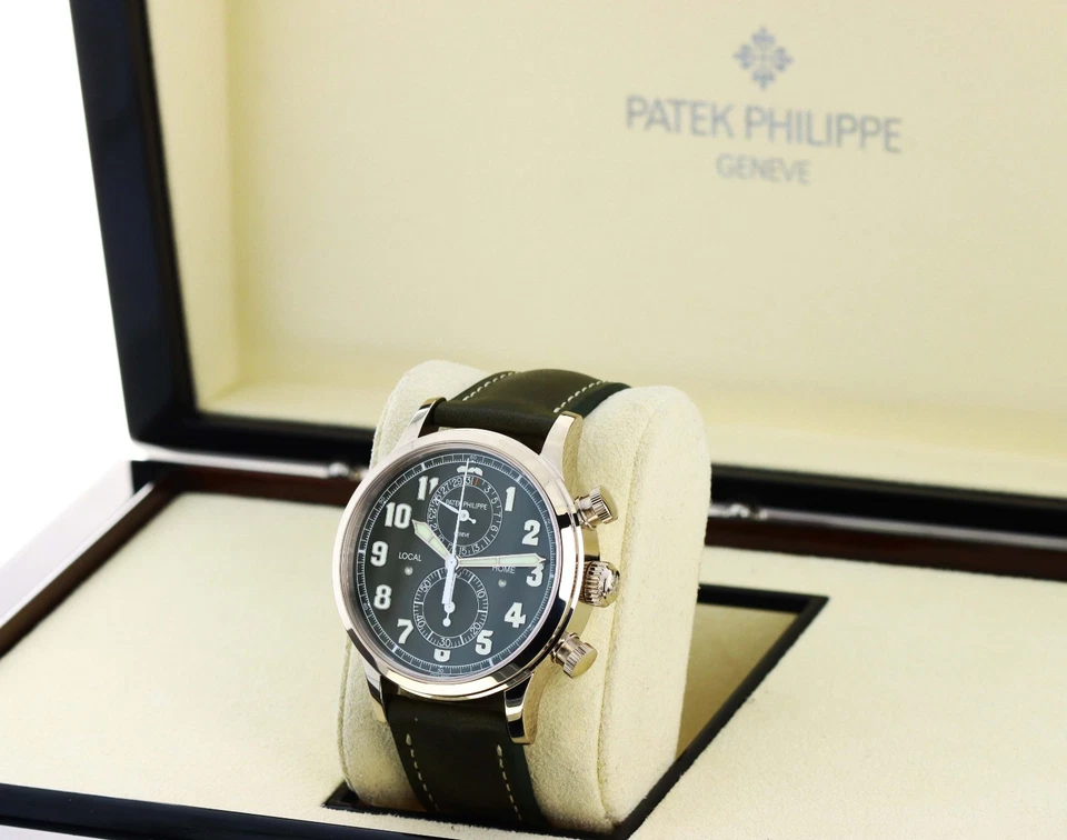 Хронограф Patek Philippe 5924G-010 Pilot Travel Time Flyback хаки зеленый белое золото - Изображение 2 из 4
