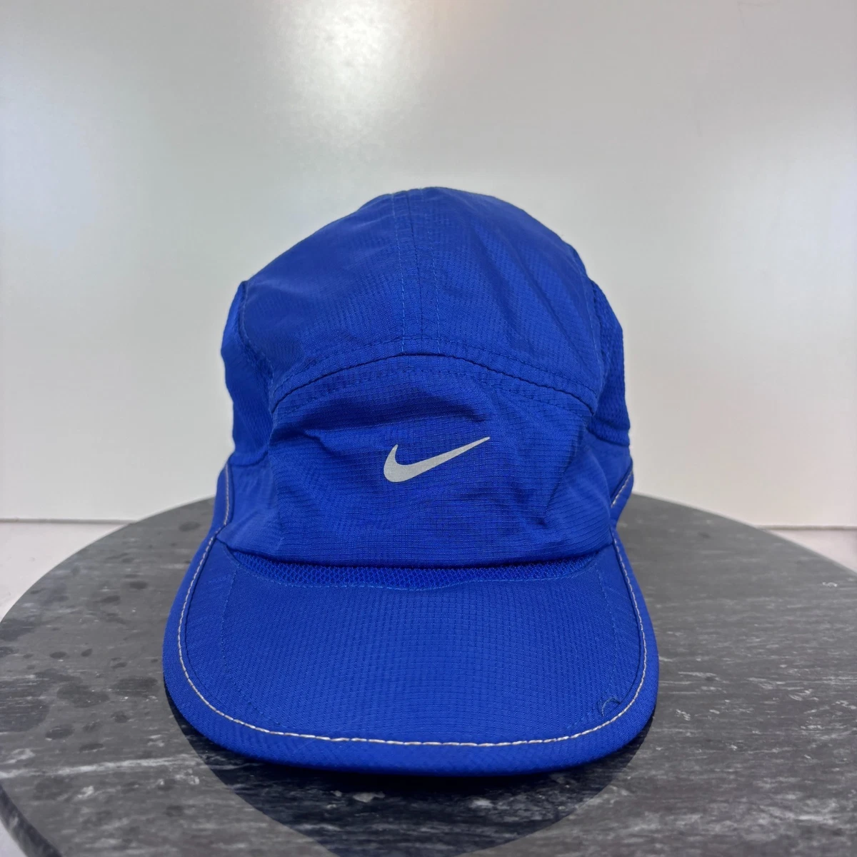 Nike Running Hat Mens One Size Blue Dri Fit Daybreak Featherlight 7 Panel Cap Custom Nike Dri-FIT Featherlight Performance Cap main image 2