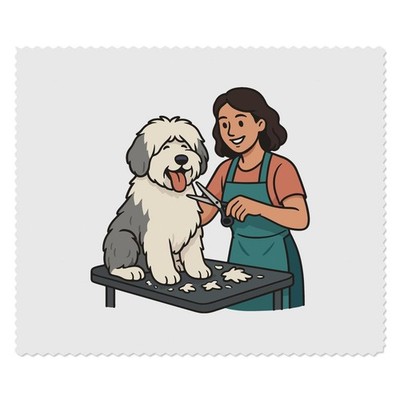 2 Mikrofaser-Gläser-/Brillenputztücher ''Dog Groomer'' (LC00035448)