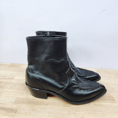 #ad Abilene 6900 Western Cowboy Side Zip Boots Mens 9.5 EE Black Leather Dress Boot $54.99