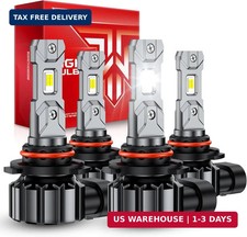 2026 9005/HB3 9006/HB4 LED Bulbs, 6500K Cool White, Ultra-Focused Beam, 1000 Br