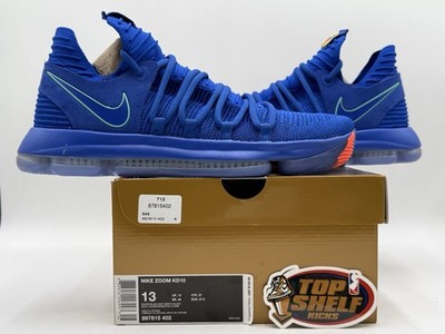 DS New Nike KD 10 City Edition Blue Authentic Kevin Durant Size 13 NBA OG 2017