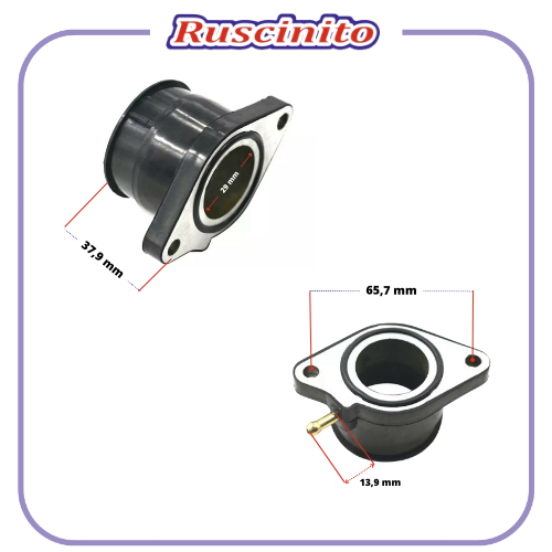 Stivali Collettore Aspirazione Carburatore - 2 Pezzi Per Yamaha TT600 E XT600 | Ricambio Originale