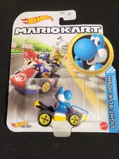 2022 Hot Wheels Nintendo Mario Kart series LIGHT BLUE YOSHI  Standard Kart