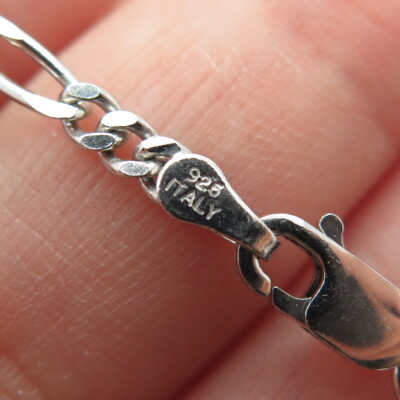 KARIZIA SPA KA-1772 925 Sterling Silver Italy Figaro Chain